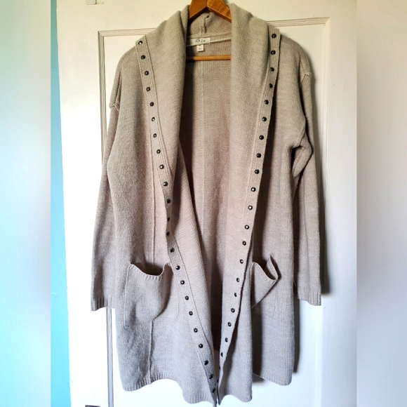 GORGEOUS Bling Hooded Cardigan Sweater 💕🖤 - Picture 1 of 3